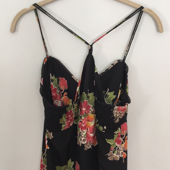 Black Floral Empire Waist  Sundress - Picture 5 of 6